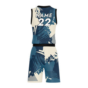 Ensemble de maillots de basket-ball sportifs, shorts sans manches teints unis, respirants, pour l'entraînement, design d'équipe personnalisé, vêtements pour hommes - Product Image 4
