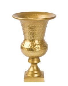 Vase décoratif en métal martelé de grande taille au design vintage, idéal pour la maison ou le bureau, disponible à un prix avantageux. - Product Image 3