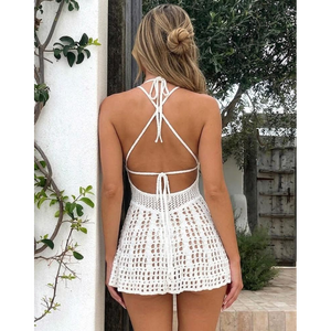 Robe courte en crochet pour femme, style cache-maillot de bain - Product Image 4