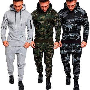 Ensemble de survêtement personnalisé pour homme : pull d'entraînement à manches longues et pantalon de sport assorti – Confortable et léger pour le fitness - Product Image 1