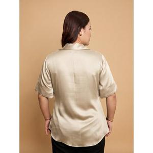 Chemisier élégant à manches courtes pour femme, coupe classique, idéal pour le bureau et les tenues habillées – Achat en gros, export direct du fournisseur - Product Image 4