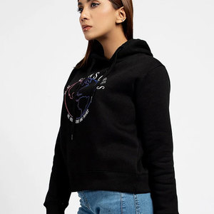 Factory Direct Women Quarter Zip Hoodie Heavy <b>Fleece</b> Pullover Custom Custom Puff Print Women Zip Up Hoodie Full <b>Zipper</b> - Product Image 4
