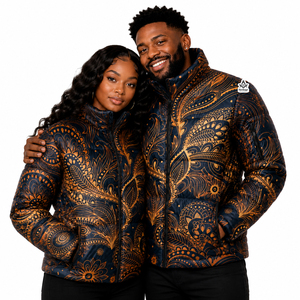 Veste matelassée unisexe de style streetwear haut de gamme avec logo personnalisé, motif franc-maçonnerie, imprimée par sublimation, pour l'extérieur - Product Image 4