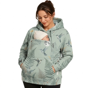 Hoodie personnalisé pour femme, doux, à manches longues, pour l'hiver, avec poche frontale, écologique, en polyester et coton imprimé 400-500 GSM - Product Image 2