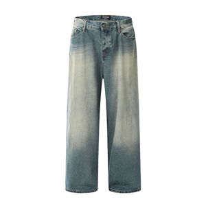 High Quality Custom <b>Men's</b> <b>Baggy</b> Denim Jeans Oversized Straight Wide Leg Jeans Pants Manufacturer Casual Streetwear <b>Trousers</b> - Product Image 5