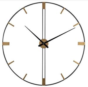 Reloj de pared de Metal de alta calidad, forma redonda, Color negro/dorado, agujas negras grandes, gran oferta, venta al por mayor, Arte Creativo dorado moderno para el hogar - Product Image 1