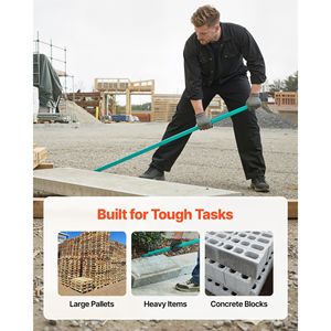 Leva Demolitrice in Acciaio al Carbonio Rinforzato da 52,5 Pollici, Capacità di Carico 2000 Libbre, Barra a Leva Lunga 56 Pollici per Demolizione Calcestruzzo - Product Image 4