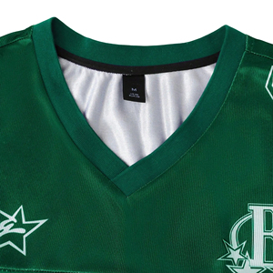 Maillot de football personnalisé à col en V en tissu mesh 100 % polyester imprimé par sublimation, avec nom et numéro d'équipe, pour entraînement sportif - Product Image 6