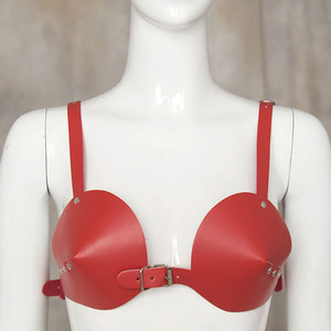 Soutien-gorge court en cuir de vache authentique avec logo personnalisé, vente en gros, soutien-gorge en cuir véritable de qualité supérieure à bonnets souples, lingerie sexy pour femme - Product Image 2