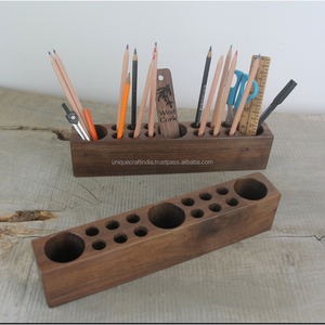 Làm Bằng Tay Bằng Gỗ Bút Hiển Thị Đứng Hình Chữ Nhật Văn Phòng Phẩm Tổ Chức Với Bàn Trang Trí Sơn Gỗ Cho Văn Phòng Nghiên Cứu Bàn - Product Image 4