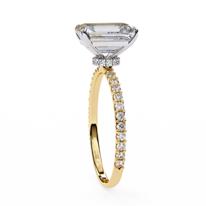 Anillo de Compromiso Aries Jewel de Diseño Único con Diamante Cultivado en Laboratorio de 3 Quilates, Corte Radiante, Oro de 14K, Certificado IGI, para Aniversario o Boda - Product Image 3