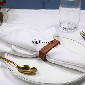 แหวนผ้าเช็ดปากงานแต่งงานไม้คลาสสิกระดับพรีเมียม ทนทาน เป็นมิตรกับสิ่งแวดล้อม อุปกรณ์ตกแต่งโต๊ะอาหารสุดหรู Tradebyd - Product Image 4