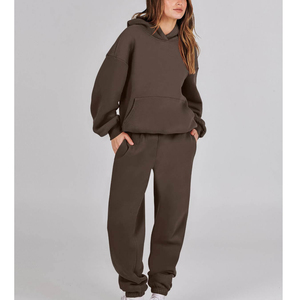 Latest High Quality Jogging Sweatsuit Two Piece Sets Fleece Women Tracksuit Knitwear Women Knitwear Women Set Set - Product Image 5