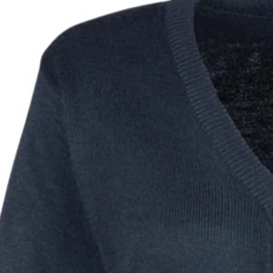 Custom <b>Navy</b> Blue Embroidered <b>Cardigan</b> Sweater for Teen Girls and Moms Matching Mother Daughter Knitwear Button Front Long Sleeve - Product Image 4