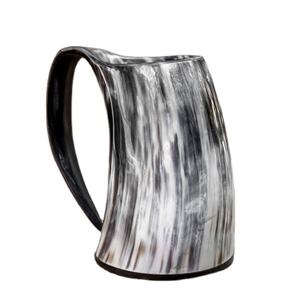 Logo personnalisé indien sculpté corne de buffle Viking verre à liqueur écologique poli cadeau de mariage - Product Image 3