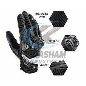Guantes de Motociclismo de Cuero para Hombre, Transpirables, Antideslizantes, para Deportes al Aire Libre, de Secado Rápido, Servicios OEM - Product Image 2