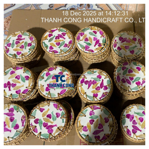 Fabricant fiable de sets de dessous-de-verre en rotin de luxe pour la maison, avec dessous-de-verre en rotin blanchi, pour une coopération à long terme en gros. - Product Image 3