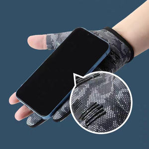 Gants de pêche professionnels de qualité supérieure, imperméables, durables, respirants, en polyester, sans doigts, confortables et antidérapants - Product Image 5