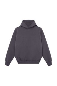 Sweat à capuche pour homme en coton 100% de qualité supérieure, avec tissu épais, cordon en coton 100%, personnalisable, pull-over uni, coupe courte et ample - Product Image 4