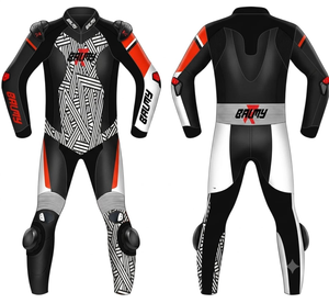 Men’s Custom Cowhide/Kangaroo Leather Track Racing 1Pc Suit Jumpsuit/Traje Motorcycle Gear Made To Measure CE <b>Level</b> 2 Protection - Product Image 1