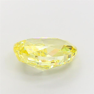 Diamant de laboratoire ovale jaune intense et vibrant, certifié CVD, pour des chefs-d'œuvre de joaillerie haut de gamme - Product Image 5