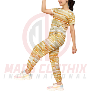Conjunto Deportivo de Verano para Mujer, 100% Algodón, de Primera Calidad, Producto de Moda, Corte Regular, Dos Piezas - Product Image 3