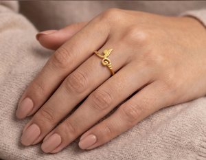 DIVYORO แหวนชุบทอง 22K สำหรับผู้หญิงแบบคลาสสิก - Product Image 3