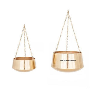 Juego de 2 Macetas Metálicas con Soporte Marrón a un Precio Económico, Macetas Metálicas para Jardín Más Vendidas - Product Image 3