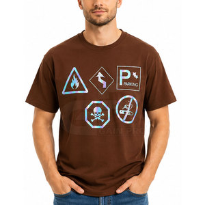 Camiseta Gráfica Reflectante de Algodón Premium para Hombre, Camiseta Moderna de Corte Holgado, Cómoda para Uso Diario, con un Look Elegante - Product Image 3