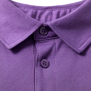 Camiseta Polo Morada de Manga Larga para Hombre, Corte Regular, Transpirable, 100% Algodón, Camiseta Polo de Verano para Hombre, Moda Masculina - Product Image 4