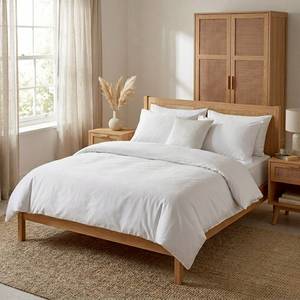 Juego de Ropa de Cama 100% Algodón, 133x72, Densidad de Tela, Funda de Edredón Blanca, Sábana, Juego de Fundas de Almohada, Fabricante OEM - Product Image 3