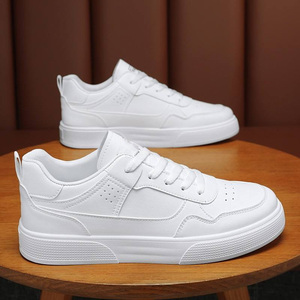Zapatillas Deportivas Unisex de Piel Sintética Blanca, Zapatos Casuales de Primavera para Caminar, Ligeros, con Entresuela de EVA y Suela de Goma - Product Image 3
