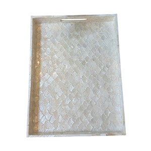 Plateau de service de luxe en nacre, fait main, incrusté de coquillages, plateau décoratif pour la maison, l'hôtel, le restaurant, pour le service et les cadeaux - Product Image 3