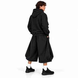 Conjunto de Invierno para Hombre a Precio de Fábrica, Sudadera con Capucha y Cremallera Completa Estilo Y2K, Pantalones Cortos Anchos, Conjunto Deportivo Moderno para Hombre, Venta al Por Mayor - Product Image 6