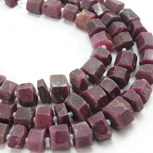 Pépite à facettes en cristal de rubis brin de 8 pouces 6-10M environ perles de pierre rose naturelle pour la fabrication de bijoux TU4 - Product Image 1