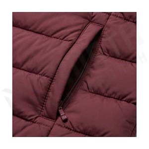 Hooded Quilted Waterproof <b>Bubble</b> Jacket Black Full Sleeve Winter Windproof Cotton Shell Knitted Fabric Polyester Filling Stand - Product Image 5