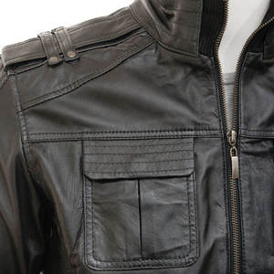 Best Quality Men's Waterproof Canvas Leather <b>Jacket</b> with Front Logo Street Wear & OEM/ODM Service - Product Image 3