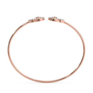 Interwoven Twisted Mesh Diamond Link <b>Bangle</b> <b>Bracelet</b> - Product Image 4