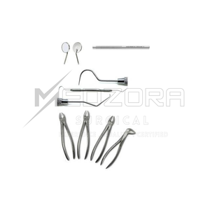 MEDZORA SURGICAL Kit chirurgical dentaire manuel réutilisable de 9 pièces de qualité allemande, ensemble d'instruments certifiés CE Classe I pour l'hygiène buccale - Product Image 4