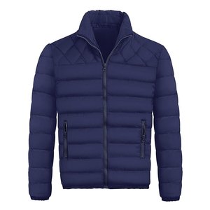 Custom Mens Puffer Jacket Lightweight Quilted Down Coat Winter <b>Warm</b> Fashion Jacket Wholesale - Product Image 3