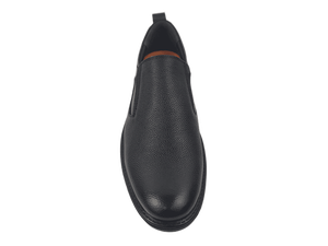 Mocasines Negros de Cuero Genuino con Punta Redonda, Sin Cordones, Transpirables, con Suela de Goma Antideslizante, Decoración Metálica, Color Sólido, para Todas las Temporadas - Product Image 2