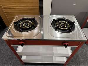 S-7802S Stainless Steel Commercial Use Outdoor Hotel <strong>Gas</strong> Range Free Standing 2 Burners <strong>Knob</strong> French Dutch Cooking Appliance - Product Image 6