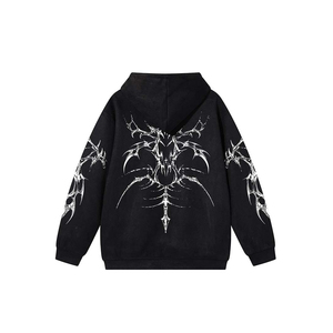 Sweat à capuche unisexe décontracté pour l'hiver, style streetwear classique, imprimé numérique délavé à l'acide, motif dragon de dessin animé, pour le basketball CYH-2670029 - Product Image 2