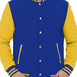 Comfortable Fit Custom Private Label Geometric Pattern Stand Collar Varsity Jacket for <b>Men</b> with 2 Side Pockets - Product Image 5