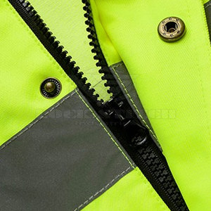 Protective High Visibility Reflective Safety <b>Jacket</b> for Industrial <b>Construction</b> Workwear Polyester Breathable & Quick Dry BY HI - Product Image 6