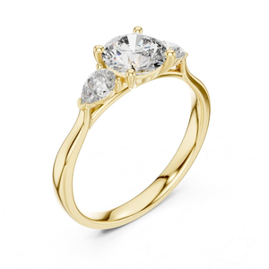 Bague en diamant de laboratoire 2 carats, pureté VVS2, couleur E, taille brillant rond, or jaune 14 carats, meilleur cadeau d'anniversaire, diamant certifié IGI - Product Image 2