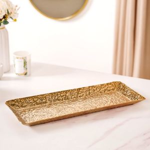 Bandeja para Servir Chocolate de Metal Chapada en Oro de Nuevo Diseño para Utensilios de Cocina y Uso en Mesa, Disponible al por Mayor - Product Image 1
