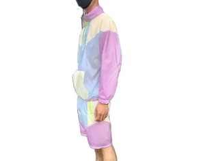 ชุดเซ็ตเสื้อแจ็คเก็ตกันลมและกางเกงขาสั้นผู้ชายแบบปรับแต่งได้ ชุดเซ็ตกางเกงขาสั้นผู้ชายผ้าไนลอน ชุดเซ็ตเสื้อแจ็คเก็ตกันลมและกางเกงขาสั้นผู้ชาย - Product Image 3