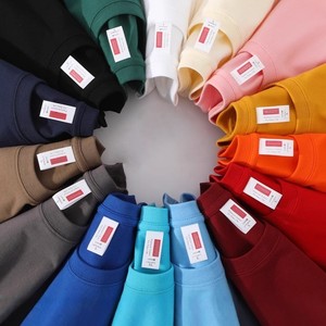 เสื้อยืดผู้ชายทรงโอเวอร์ไซส์ ผ้าฝ้ายแท้ 100% 200GSM สีพื้น คอกลม ทรงหลวม สไตล์ลำลอง ราคาโรงงานจากบังกลาเทศและจีน - Product Image 1