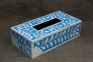 Caja de pañuelos con incrustaciones de resina, la más vendida, decorativa para mesa, para el hogar, la oficina, el hotel y la decoración de la sala de estar - Product Image 5